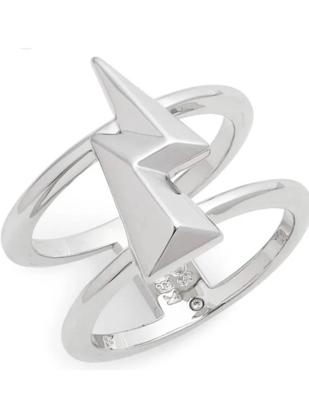 Kendra Scott Polished Silver Sculpted Arrow Double-Band Ring